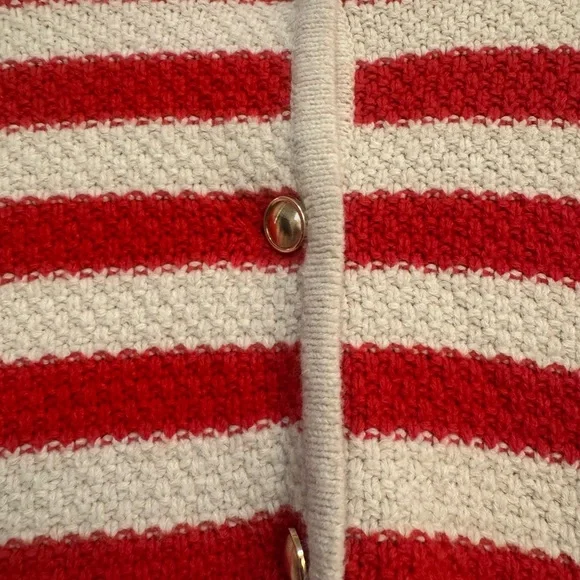 a new day Red and Cream Stripped Cardigan - Picture 5 of 13